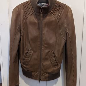 Mackage leather bomber jacket